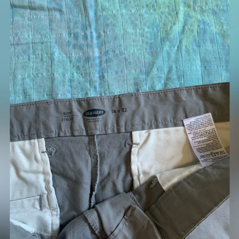 NWOT Old Navy Men’s Slim Chinos Ultimate Summe Earl Grey - 34x32